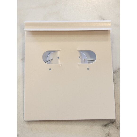 Roman Numeral Sterling Silver Hoop Earrings - Picture 3 of 5